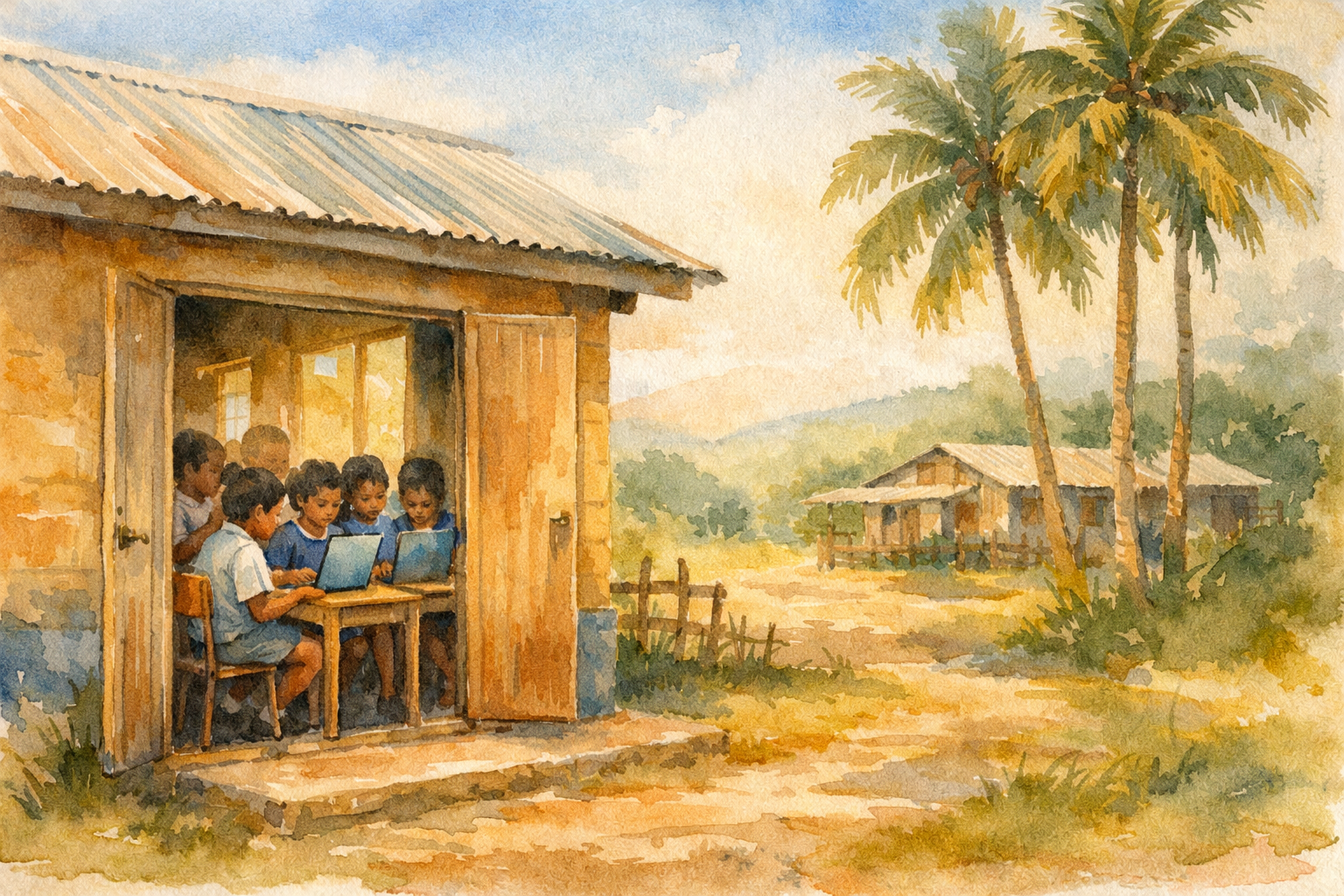 Fiji, Fidschi Eine Familie gibt zurück, 250 Kinder bekommen ein Computerlabor