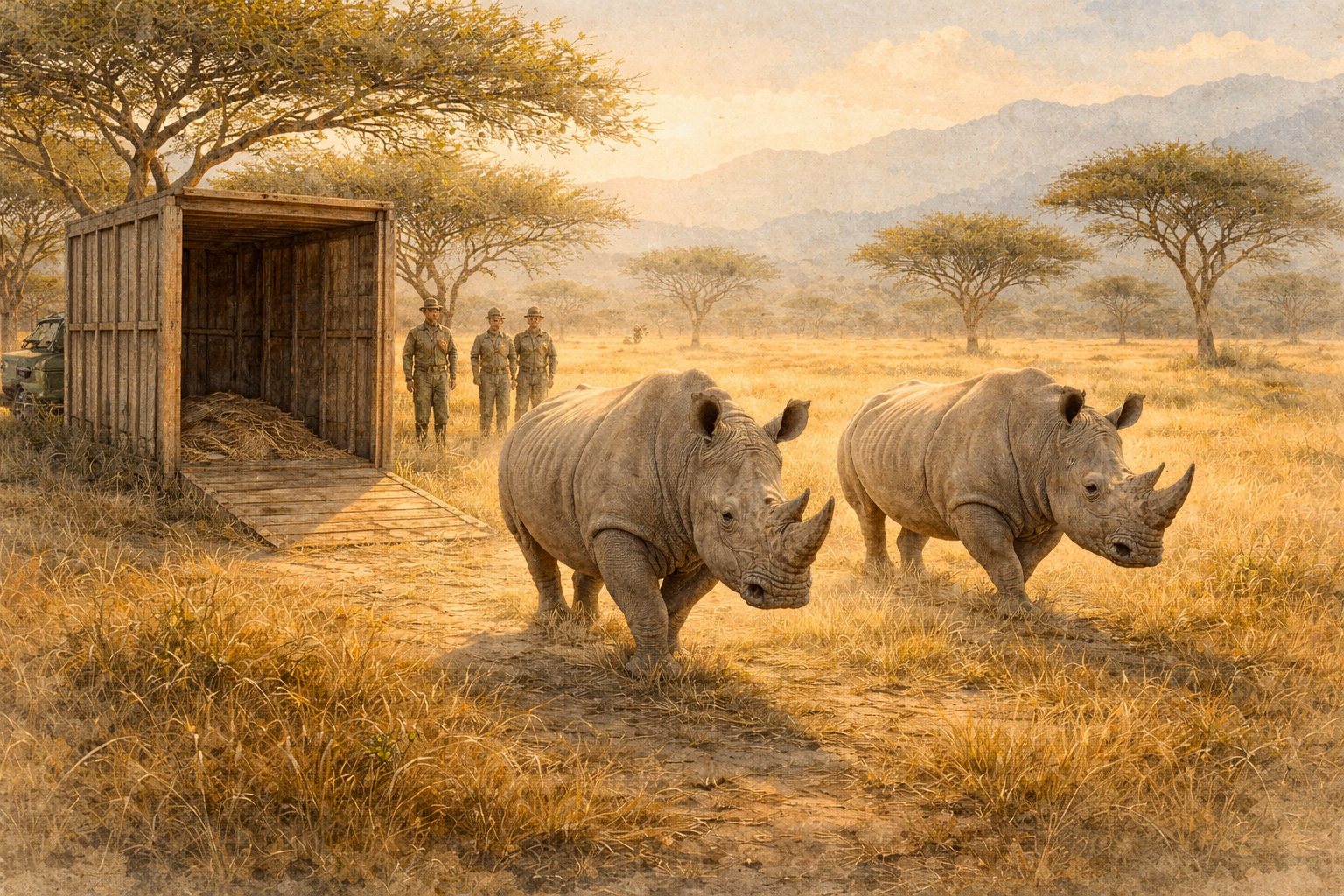 Uganda, Uganda Nach 43 Jahren kehren die Nashörner in den Kidepo Nationalpark zurück