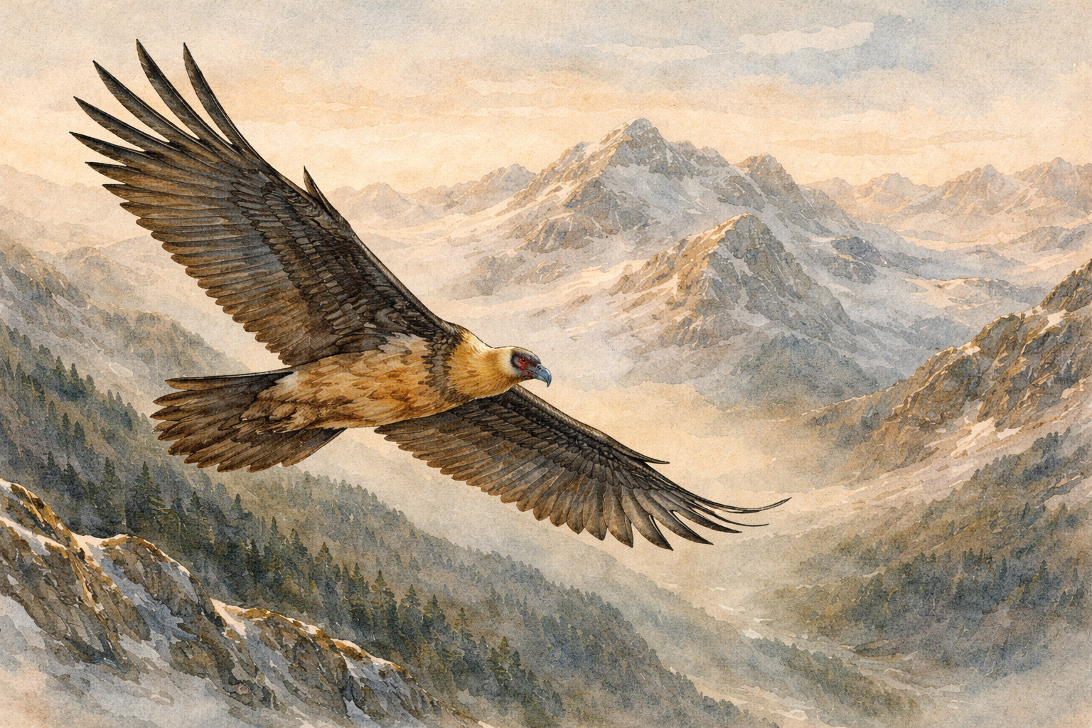 France, Frankreich Die Bartgeier sind in die Alpen zurückgekehrt