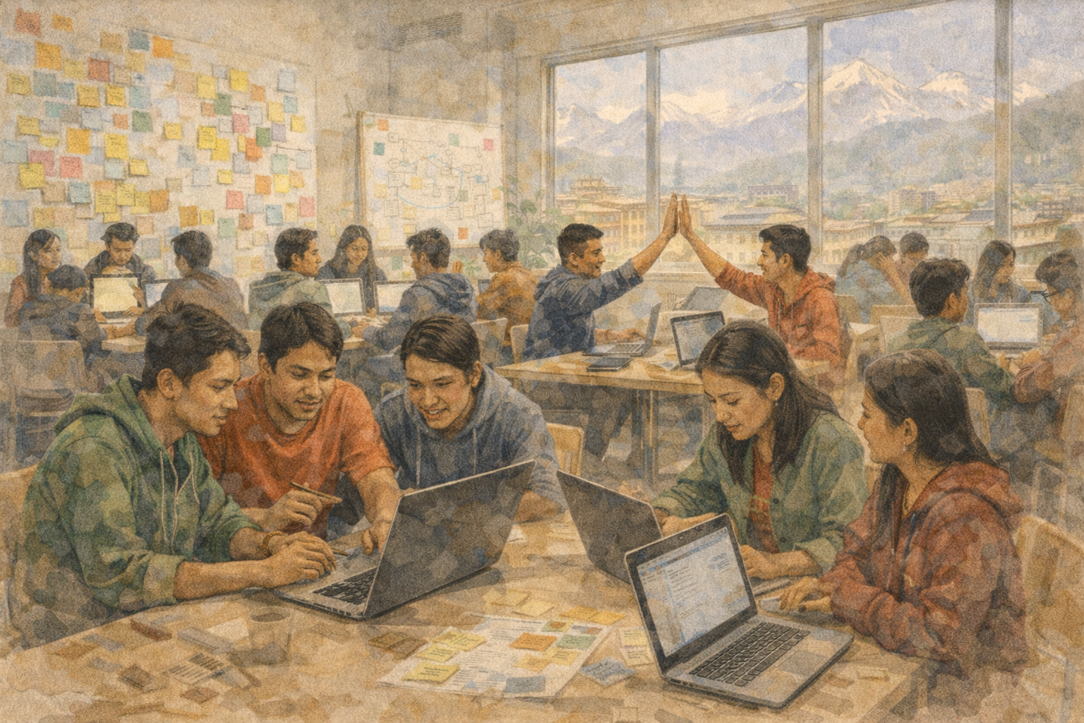 Nepal, 175 junge Nepalesen programmieren ihre Zukunft