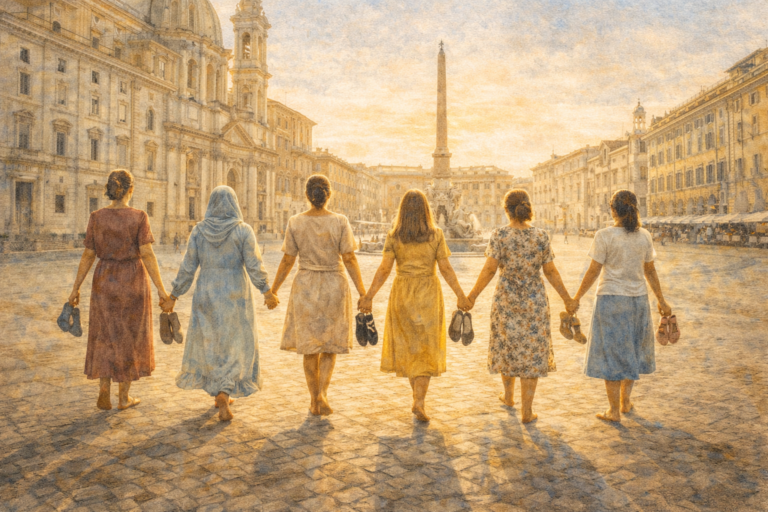 Italy, Barfuss durch Rom