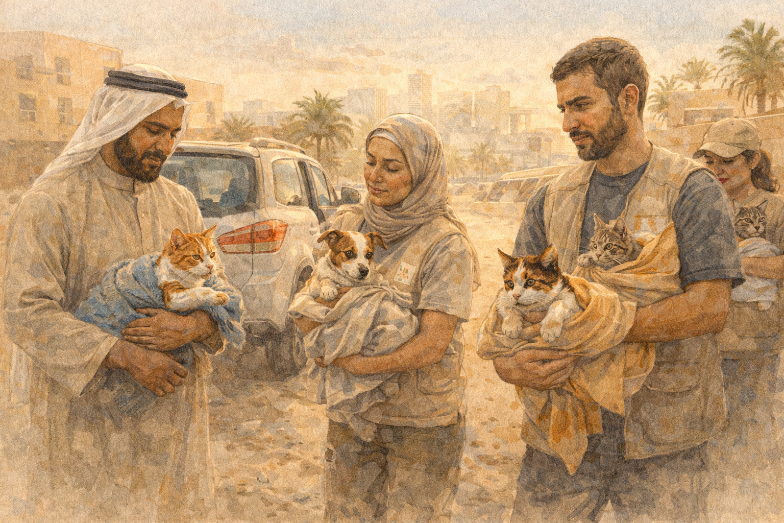 United Arab Emirates, VAE Ein Freiwilligennetzwerk sorgt dafür, dass zurückgelassene Haustiere nicht vergessen werden