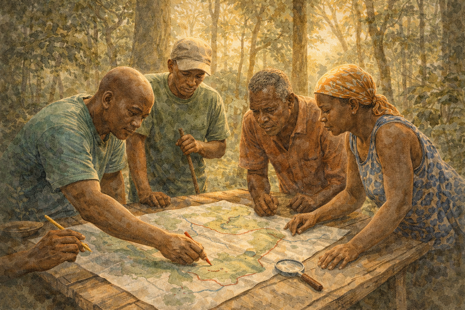 Gabon, Gabun Massaha kartiert seinen Ahnenwald, damit das Dorf schützen kann, was Erinnerung allein nicht verteidigen konnte